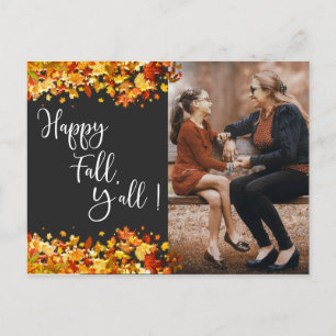 Happy Fall Y'all Holiday Postcard