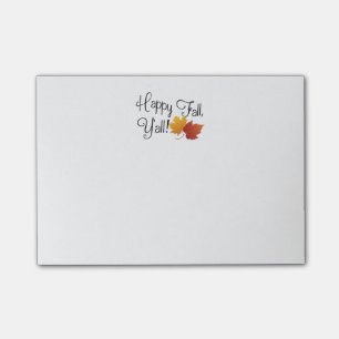 Happy Fall Ya'll It's Autumn Non-Halloween Harvest Post-it Notes