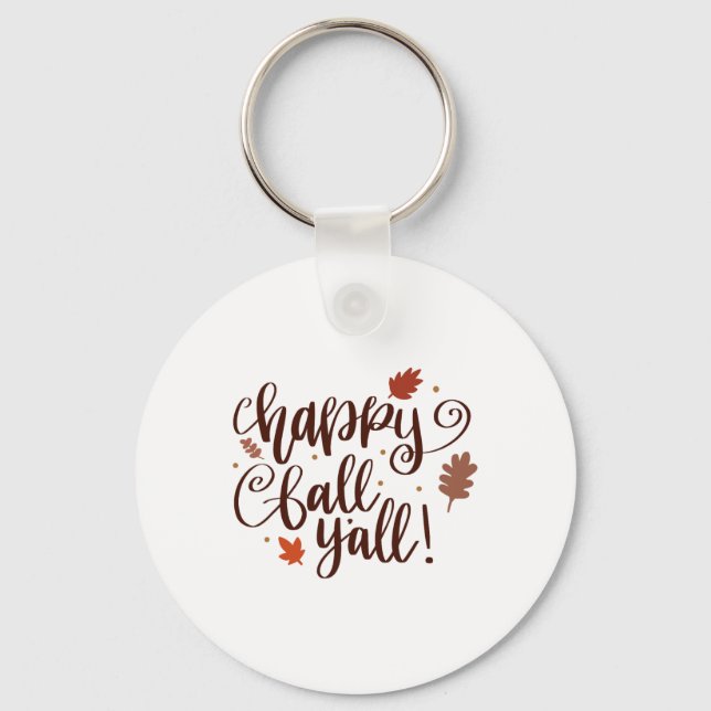 Happy Fall Yall  Keychain (Front)