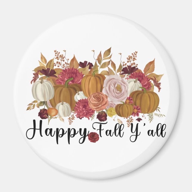 Happy Fall Y'all Magnet (Front)