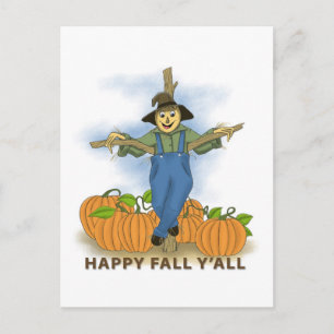 Happy Fall Y'All Postcard