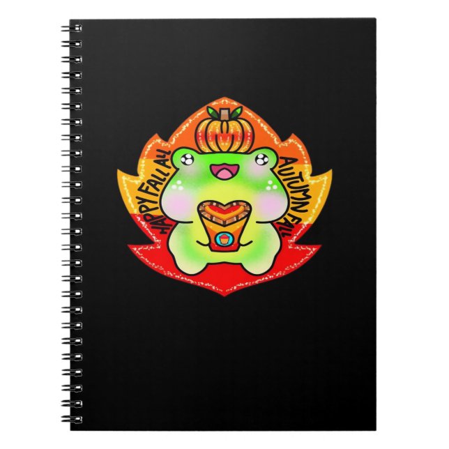 Happy Fall Y'all Pumpkin Fall Season Oversized Notebook (Front)