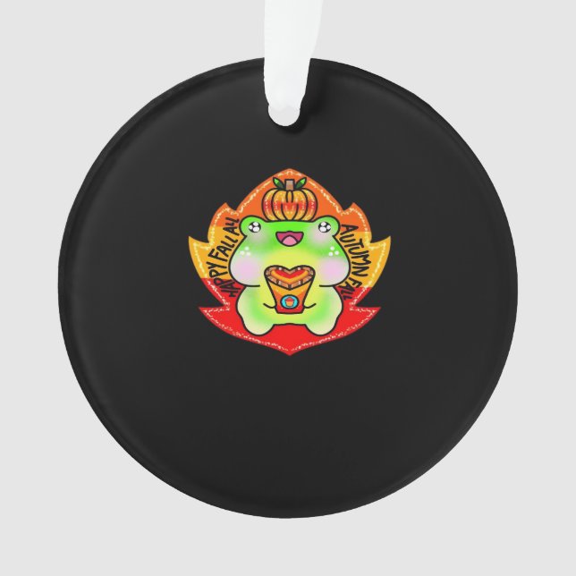 Happy Fall Y'all Pumpkin Fall Season Oversized Ornament (Front)