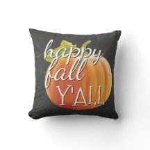 Happy Fall Yall Pumpkin On Chalkboard