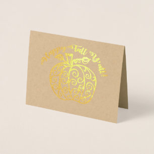 Happy Fall Y'all!   Real Foil Foil Card