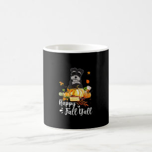 happy fall yall schnauzer dog thanksgiving coffee mug