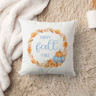 Happy Fall Y'all throw pillow