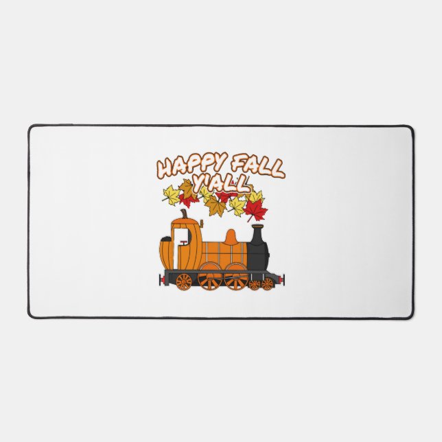 Happy Fall Y'All Train à vapeur Citrouille Railroa (Recto)