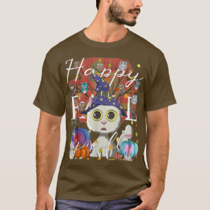 Happy Fall YAll Witch Cat Pumpkin Funny Autumn Tha T-Shirt