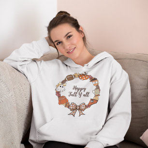 Happy Fall Y'all Wreath Hoodie