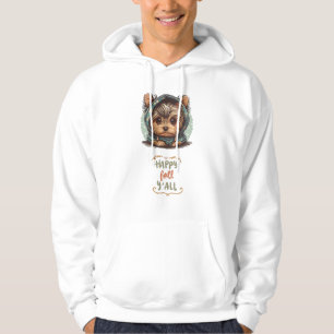 Happy Fall Y'all Yorkshire Terrier Autumn Hoodie