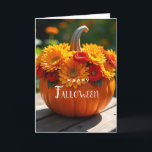 Happy FALLOWEEN Blank Inside Watercolor Pumpkin Card<br><div class="desc">We've added a fifth season to the year... FALLOWEEN. It starts the first day of fall in September and can run until Thanksgiving. Our card is blank inside so it may be used as a "Hi/Hello" card to catch up on your life with someone from the past. How about as...</div>