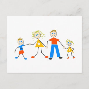 Happy Families Postcard