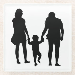 HAPPY FAMILY GLASS COASTER
