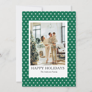 Happy family Holiday Photo Card modern simple