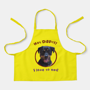 Happy Family-loving Rottweiler Apron