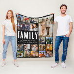 Happy Family Photo Collage Fleece Blanket<br><div class="desc">Fun family fleece blanket featuring 18 pictures for you to replace with your own,  and the cute saying 'family,  the story of who we are,  a collection of all things we love.'</div>