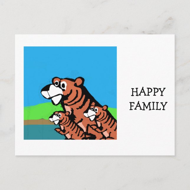 Happy Family Postcard (Front)