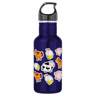 Happy farm background, bottle