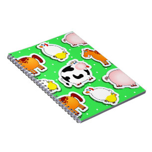 Happy farm background, notebook
