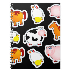 Happy farm background, notebook