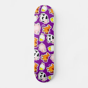Happy farm background, skate skateboard