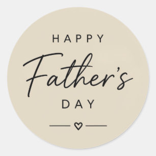 Happy Father Day Classic Round Sticker