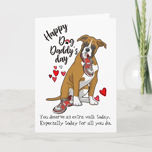Happy Father" Day from your Boxer Dog Card (Front)