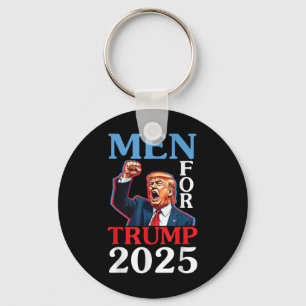 Happy Father Day Men For Trump 2025 Daddy Papa Hus Keychain