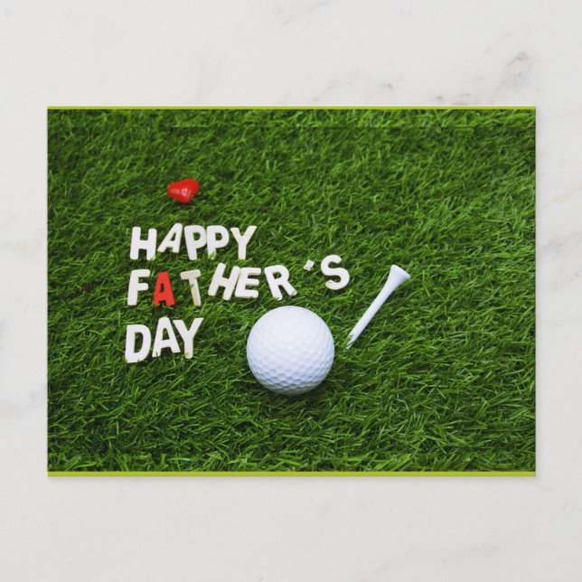 Happy Father Day to Golfer Postcard (Front)