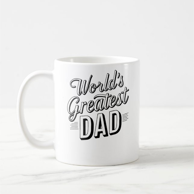 Happy Father' Day, typography Mug design (Left)