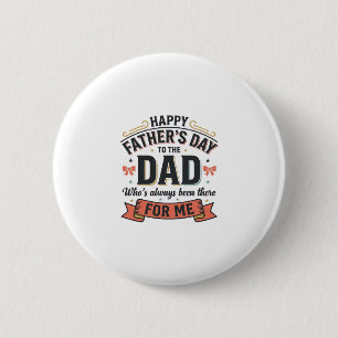 Happy Father’s Day Dad Vintage Typography  2 Inch Round Button