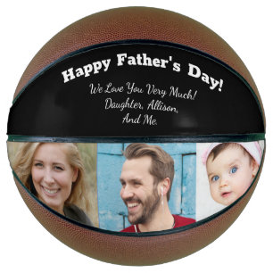 Happy Father’s Day! DIY Message, 3 Photos, Black Basketball