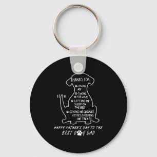 Happy Father s Day Dog Dad Keychain