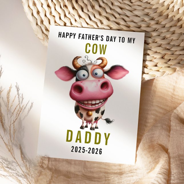 Happy Father’s Day for Dad | Cute Cow Holiday Card (Happy Father’s Day for Dad | Cute Cow Holiday Card)