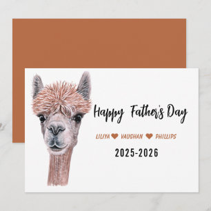 Happy Father’s Day for Dad Cute Llama Holiday Card