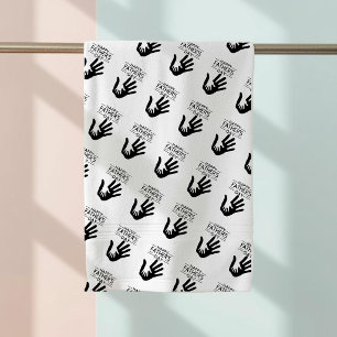 Happy Father’s Day Handprint Bath Towel