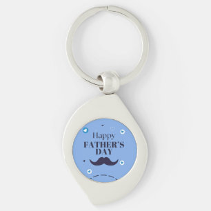 Happy Father’s Day – Moustache & Heart Design Keychain