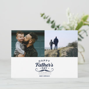 Happy Father’s Day Mustache Tribute Design Holiday Card