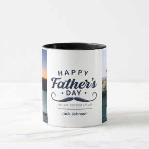 Happy Father’s Day Mustache Tribute Design Mug