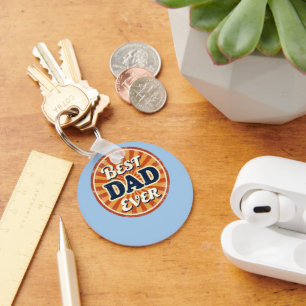Happy Father’s Day Shirt – Retro Badge Keychain