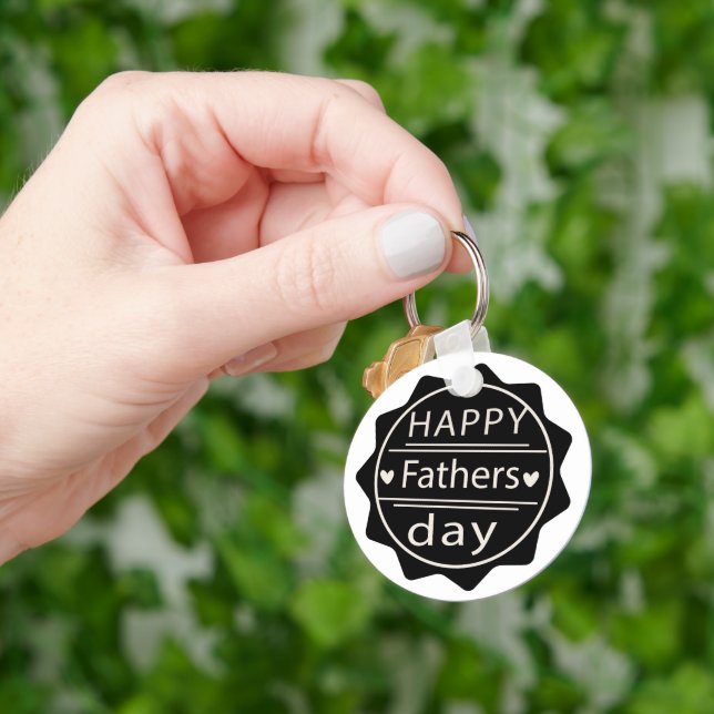 Happy Father’s Day Small Gift for Dad 2025 Keychain (Hand)