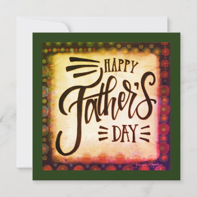 Happy Father’s Day square Inspirivity modern Card (Front)