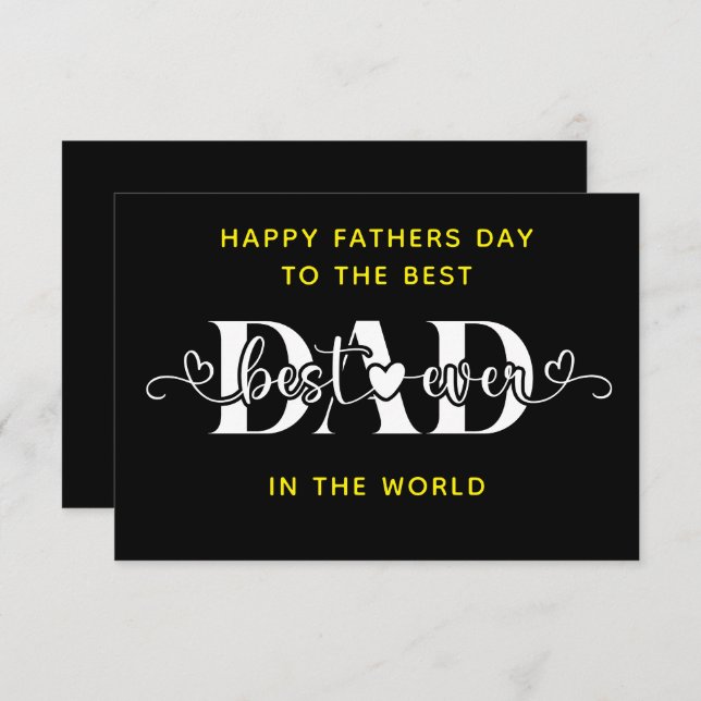 Happy Father’s Day to the Best  Card (Front/Back)