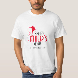 Happy Father’s Day with Red Balloons & Names T-Shirt