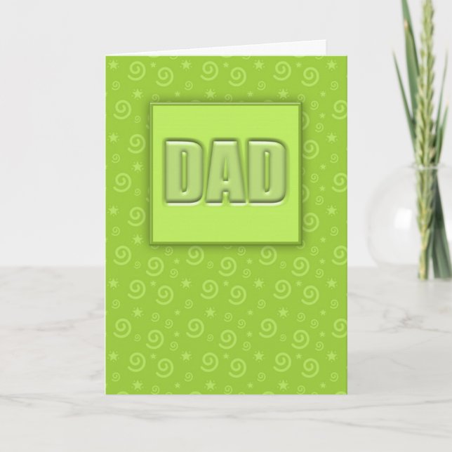 Happy Father's Day #1 (Lime) Card (Front)