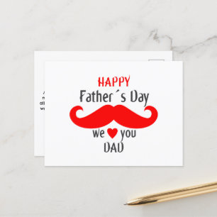 happy fathers day 2024 we love you dad postcard