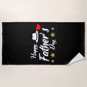 Happy Father's Day 2025 Tshirt for Men Dad Grandpa Beach Towel
