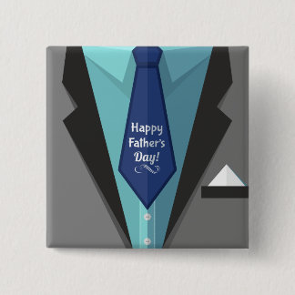 Happy Father's Day 2 Inch Square Button