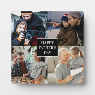 Happy Father's Day 4 Photo Collage personalized Plaque